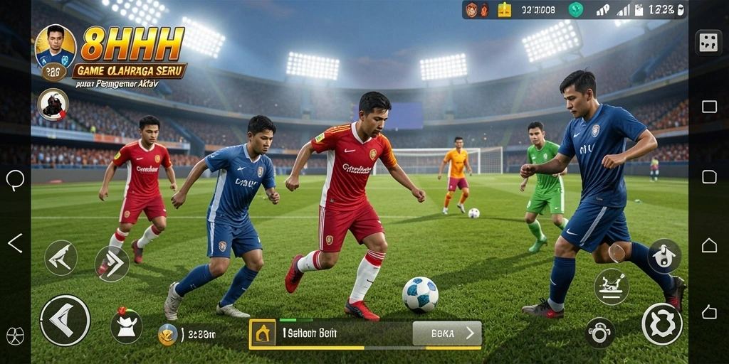 Gameplay menegangkan dalam pertandingan olahraga di 8HHH.