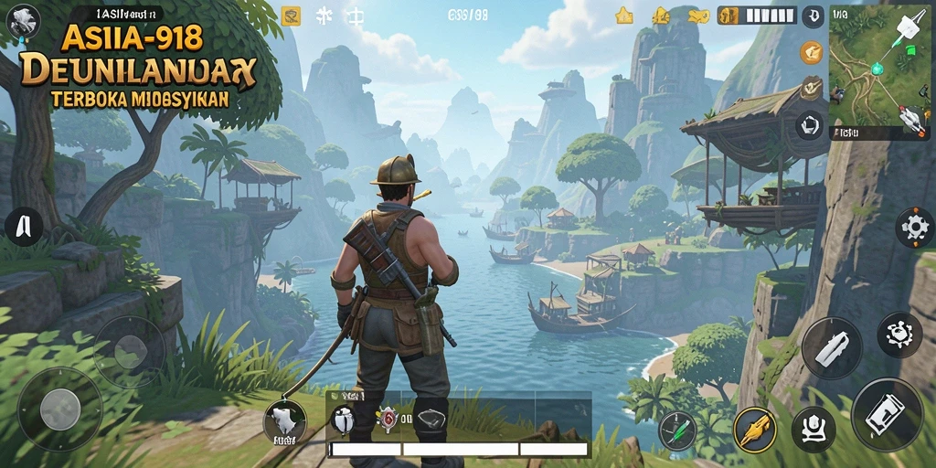 Screenshot dari gameplay ASIA918 yang menampilkan dunia terbuka yang luas.