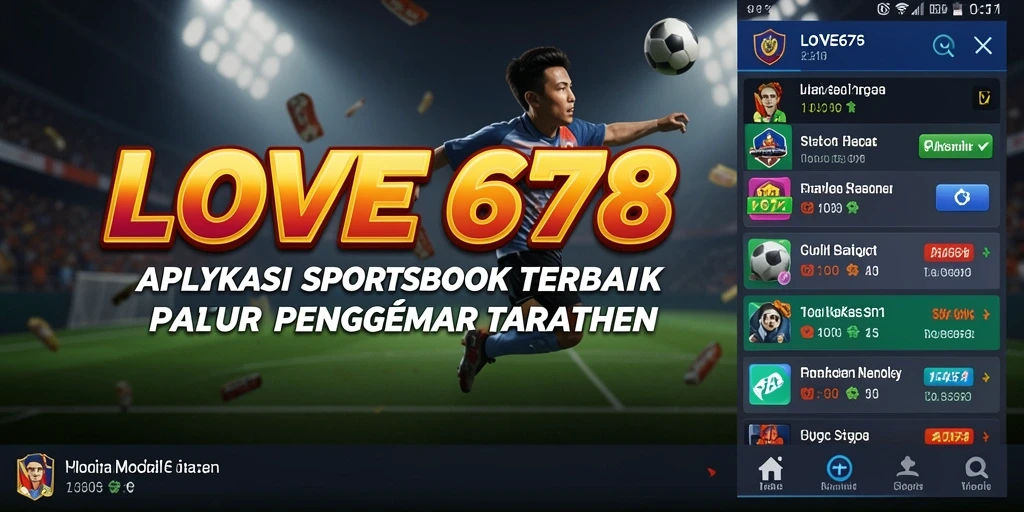 Tampilan gameplay interaktif aplikasi Sportsbook LOVE678 saat pertandingan berlangsung.