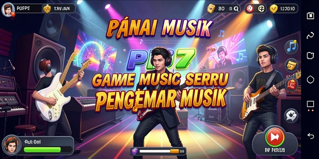 Tampilan gameplay PP7 yang seru dan interaktif dalam musik.
