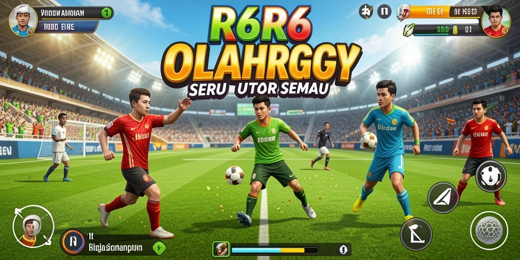 Tangkapan layar R6R6 menampilkan aksi seru di lapangan olahraga.