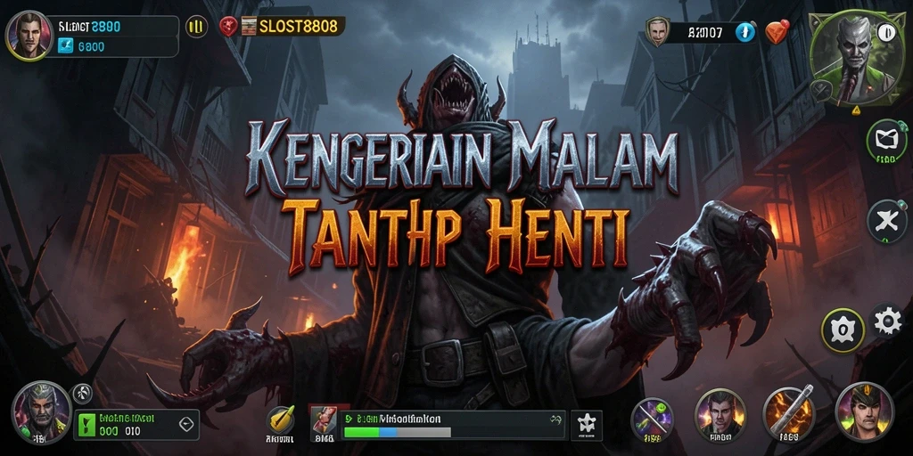 Tangkapan layar menampilkan suasana menyeramkan dalam permainan SLOST8808.